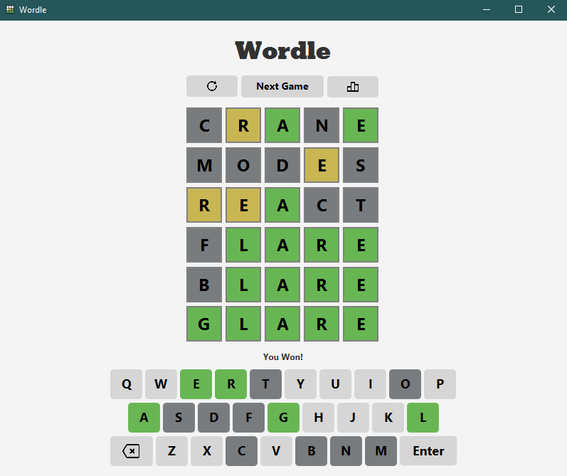 Wordle GUI